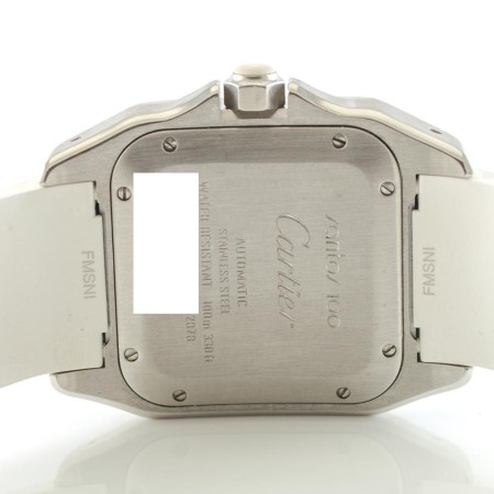 Cartier Uhr Santos 100 gebraucht Automatik White Unisex Midsize Revision Ref. 2878