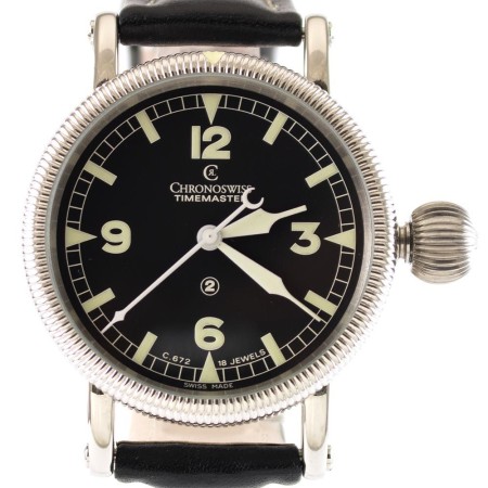 Chronoswiss Uhr Timemaster Edelstahl Handaufzug Ref. CH 6233 Revision