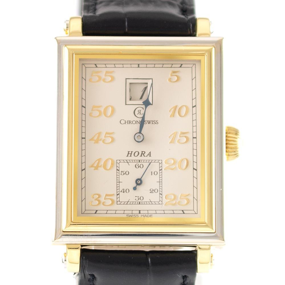 Chronoswiss Uhr Hora Handaufzug Edelstahl Ref. CH 1351 Revision