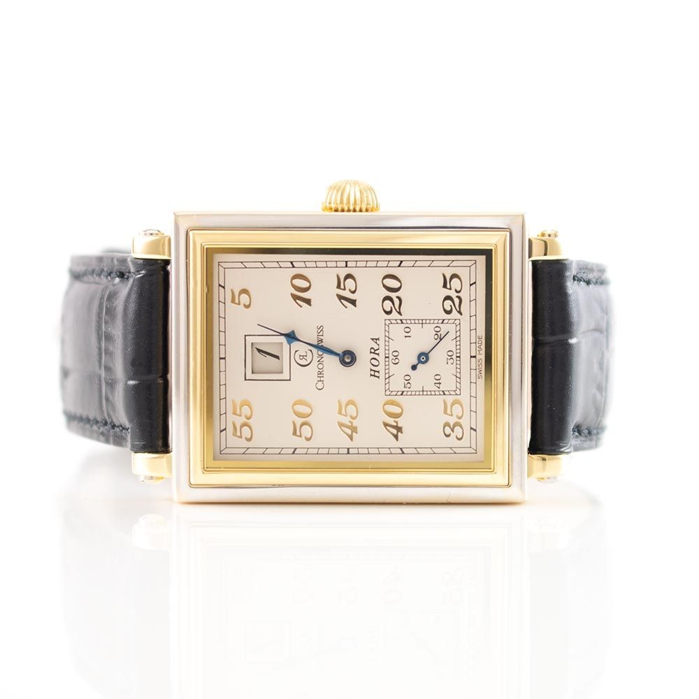Chronoswiss Uhr Hora Handaufzug Edelstahl Ref. CH 1351 Revision