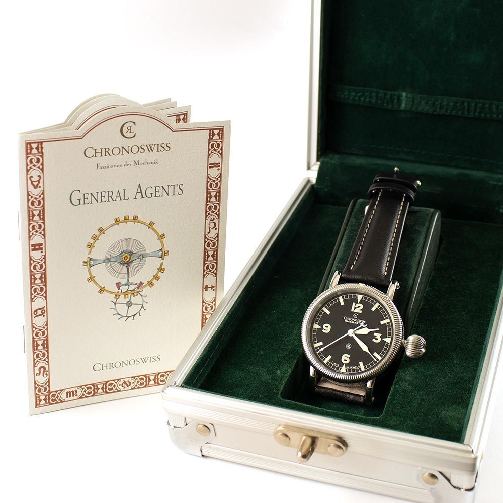 Chronoswiss Uhr Timemaster Edelstahl Handaufzug Ref. CH 6233 Revision